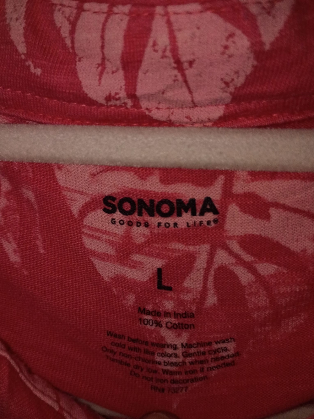 SONOMA Pink Floral Cotton Sleep Top - Pink